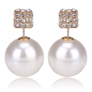 Oorbellen Dots Shine White